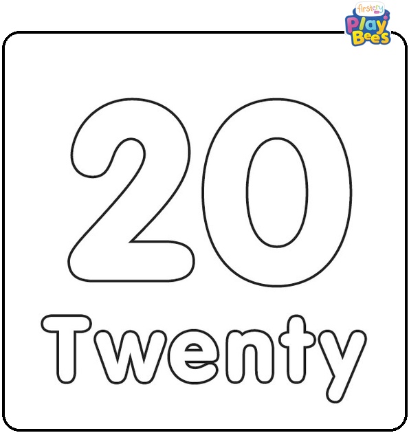 Number 20 Coloring Page