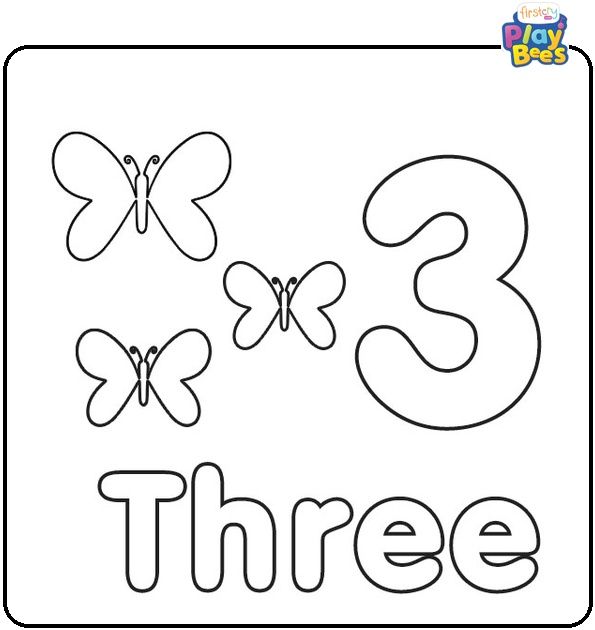Number 3 Coloring Page