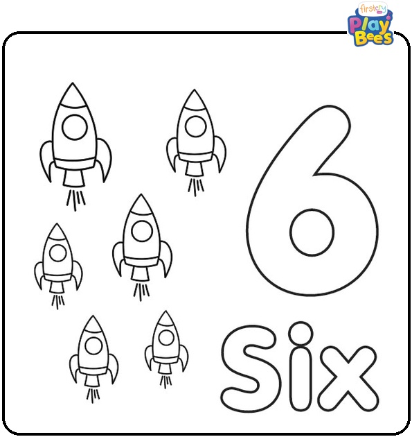 Number 6 Coloring Page