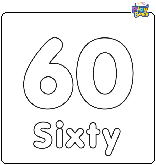 Number 60 Coloring Page