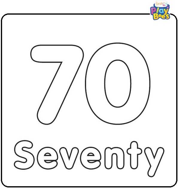 Number 70 Coloring Page