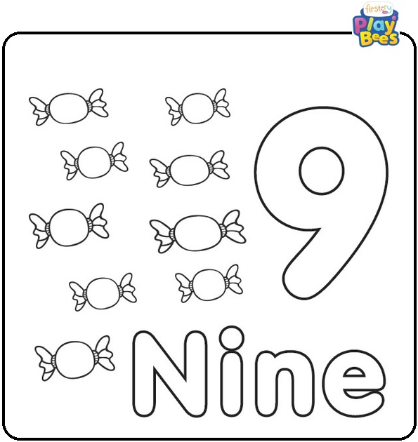 Number 9 Coloring Page