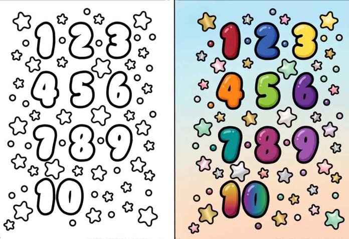 Number Coloring Pages – Free Printable Sheets & Images