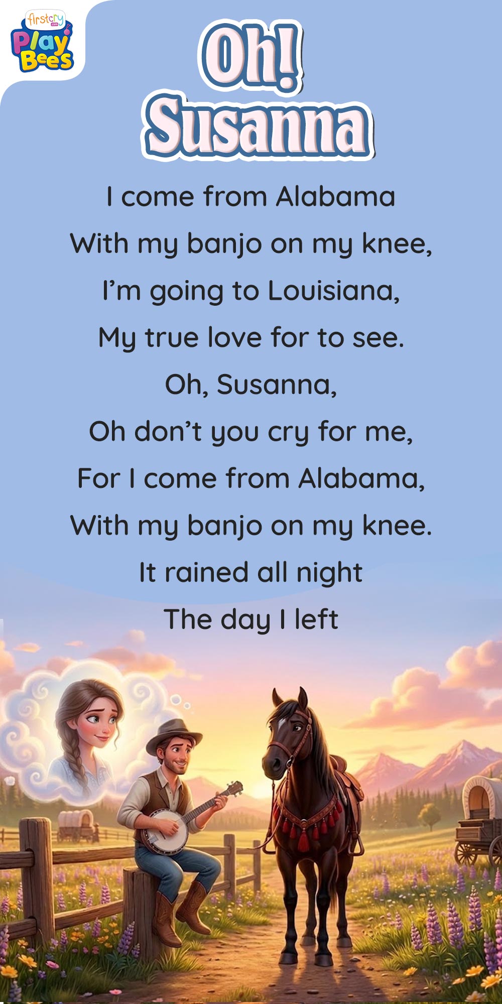 Oh! Susanna Song Lyrics