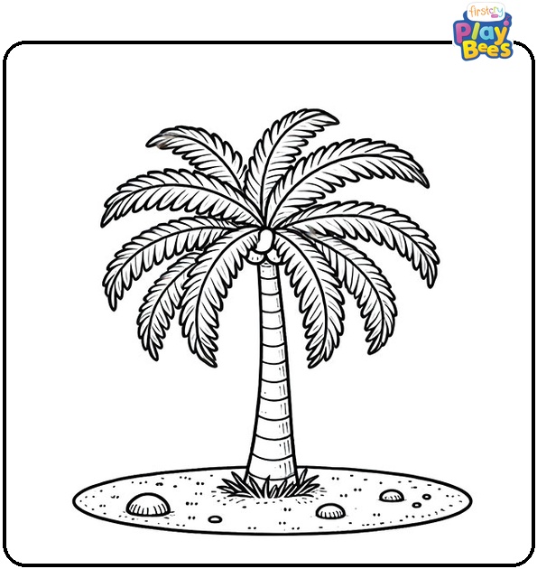 Palm Tree Coloring Page Palm Tree Coloring Page