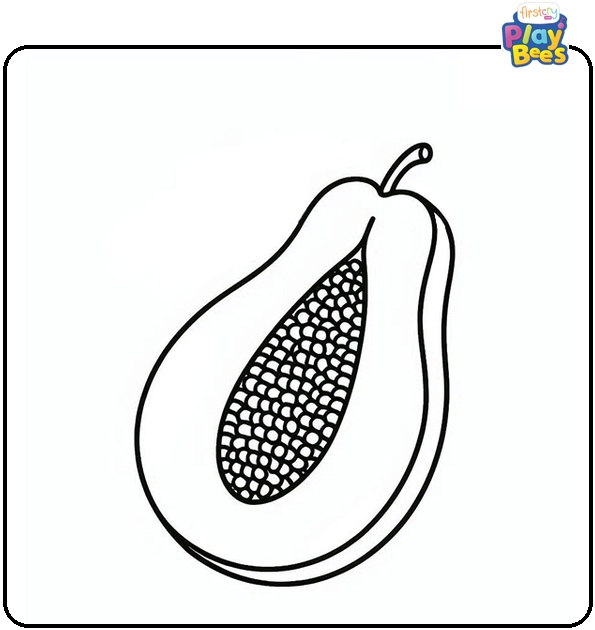 Papaya Coloring Page