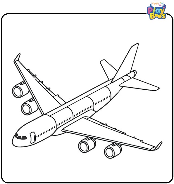 Passenger Plane Coloring Page