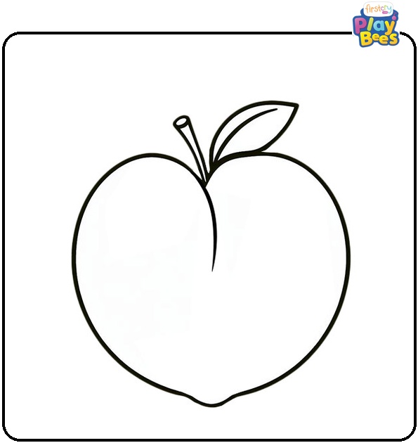 Peach Coloring Page