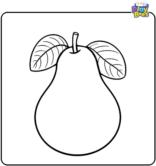 Pear Coloring Page