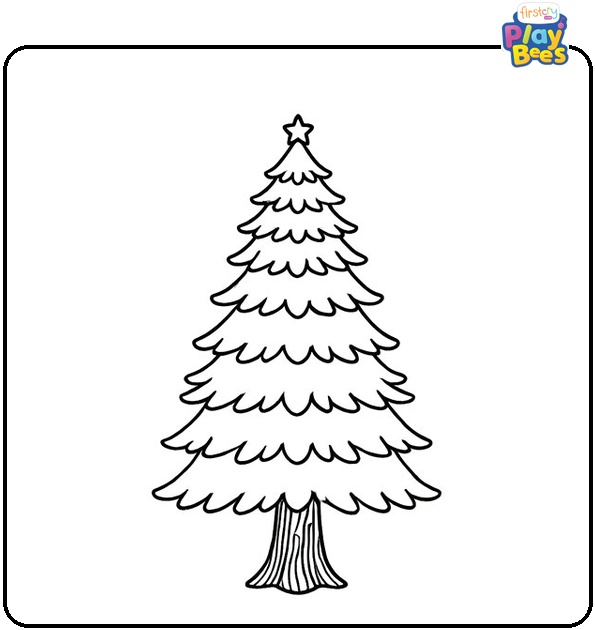 Pine Tree Coloring Page Pine Tree Coloring Page