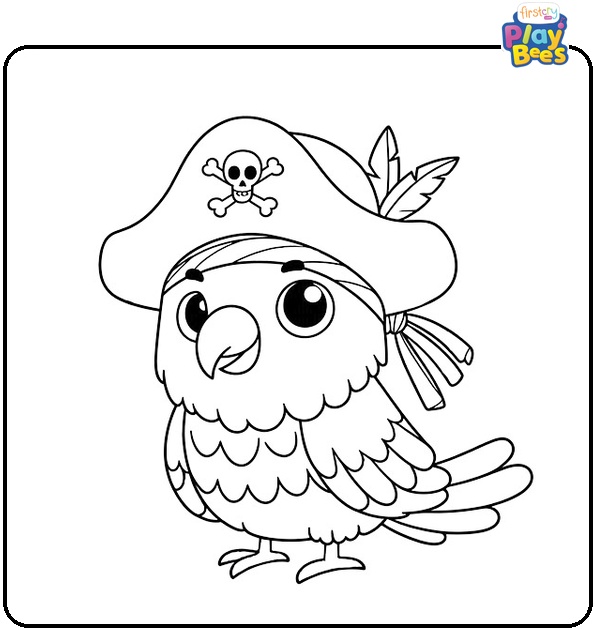 Pirate Parrot Coloring Page Pirate Parrot Coloring Page