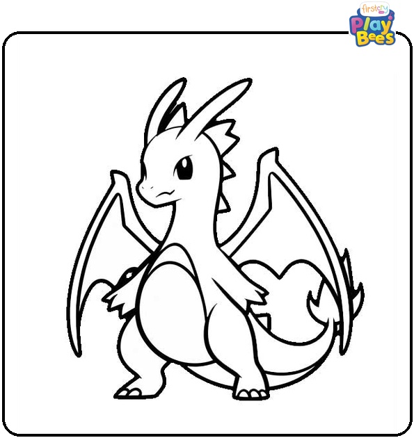 Pokemon Dragon Colouring Page