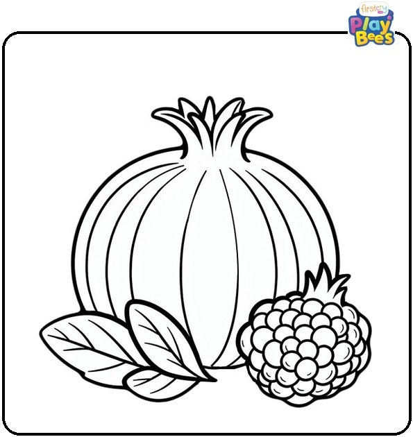 Pomegranate Coloring Page
