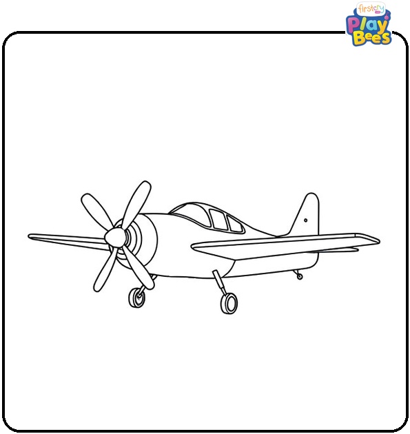 Propeller Plane Coloring Page