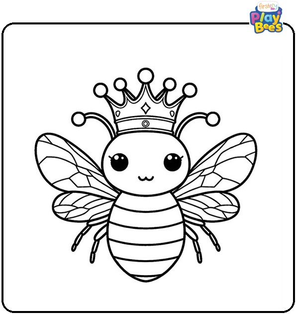 Queen Bee Coloring Page
