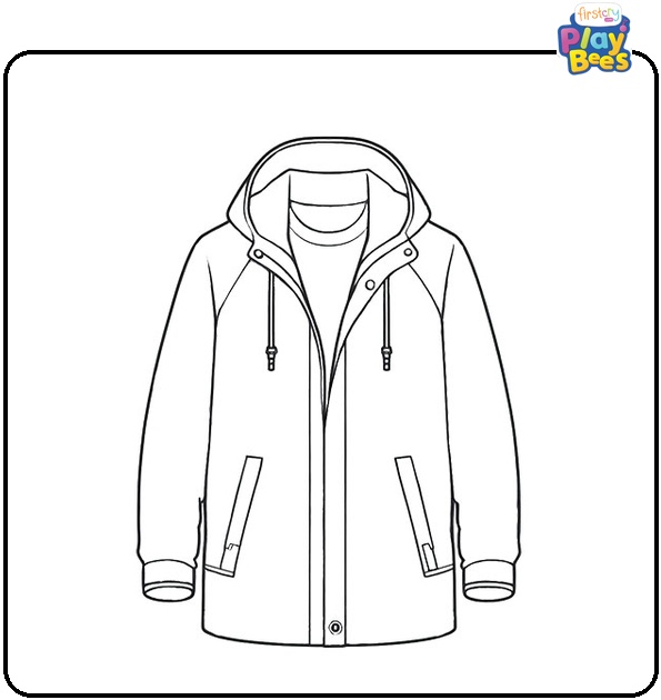 Rainy Day Raincoat Coloring Page