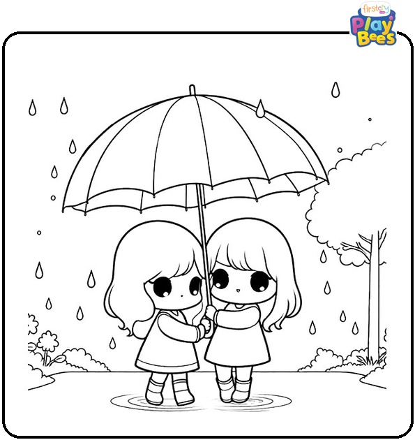 Rainy May Coloring Page