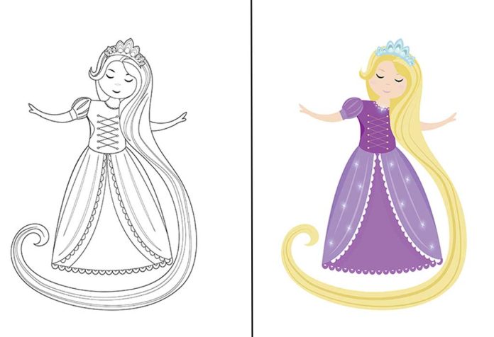 Rapunzel Coloring Pages – Free Printable Sheets & Pictures