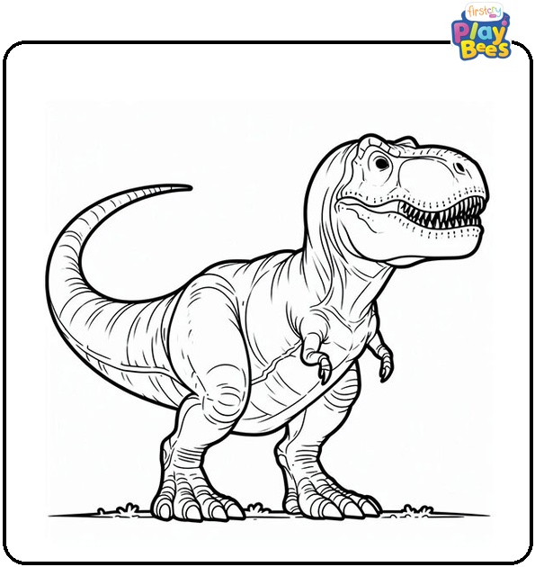 Realistic T-Rex Coloring Page