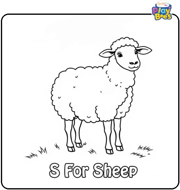 S Is For Sheep Coloring Page S Is For Sheep Coloring Page