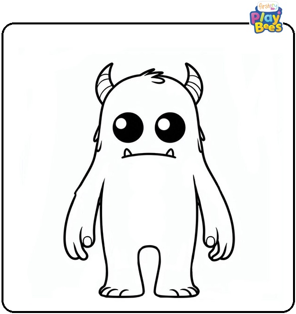 Scary Monster Coloring Page