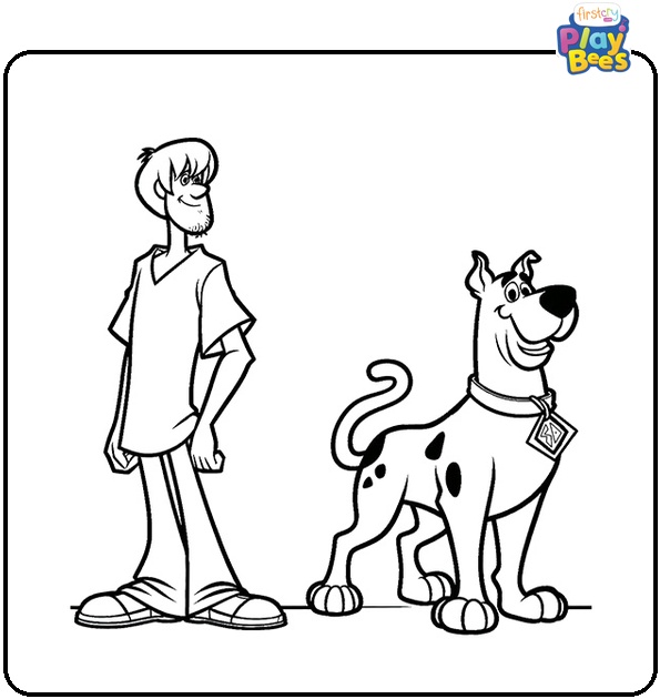 Scooby-Doo And Shaggy Coloring Page