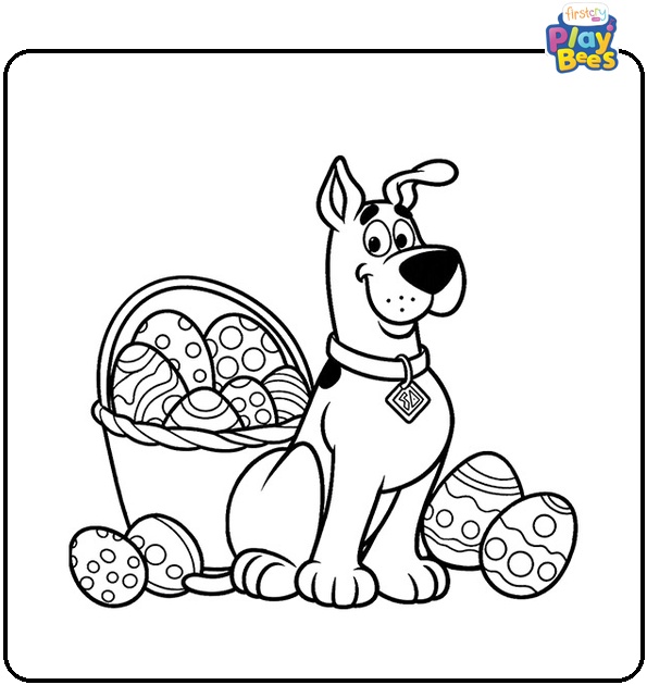 Scooby Doo Easter Coloring Page