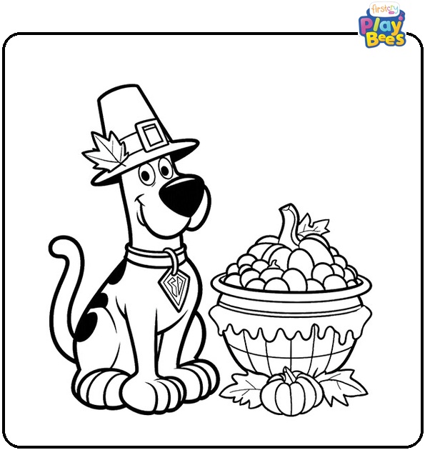 Scooby Doo Thanksgiving Coloring Page