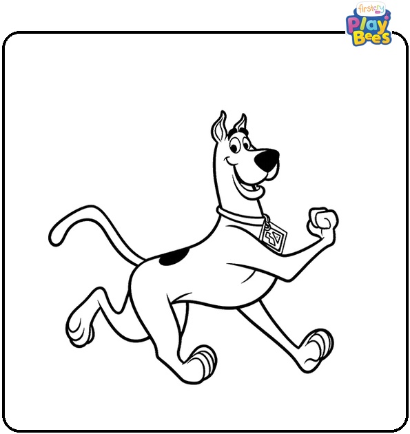 Scooby Is Running Off Coloring Page
