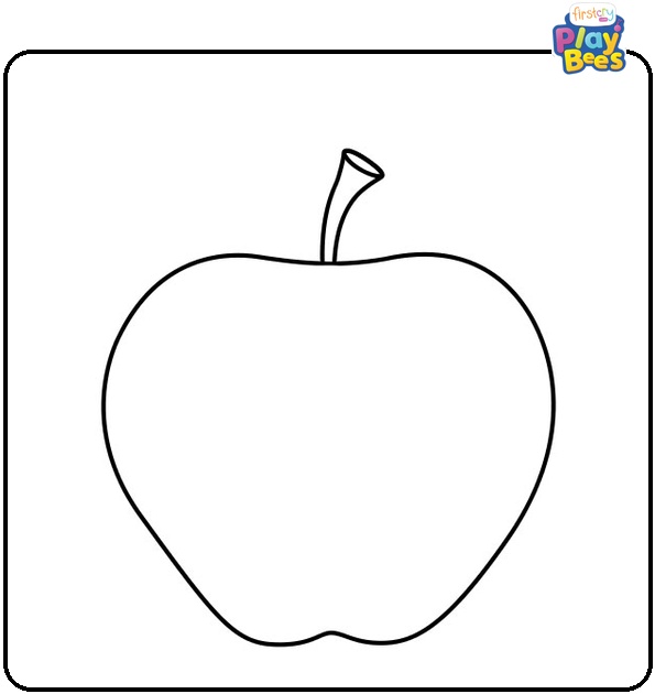 Simple Apple Coloring Pages