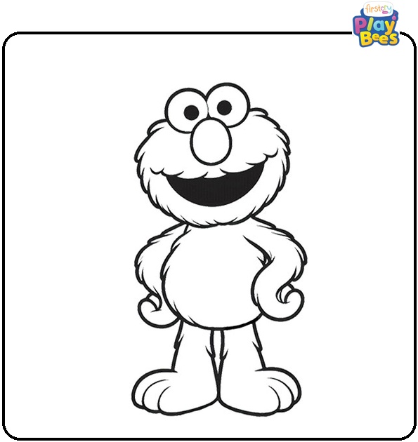 Simple Elmo Coloring Page