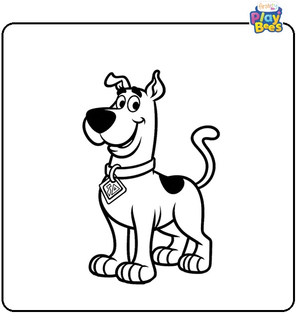 Simple Scooby Doo Coloring Page