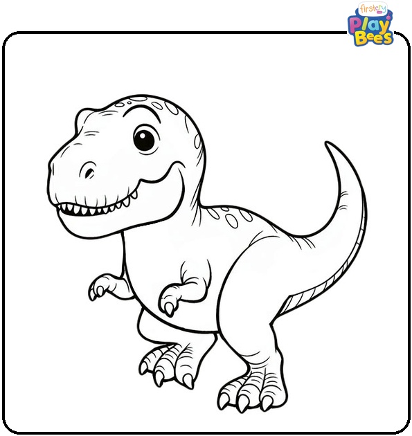 Simple Tyrannosaurus Coloring Page