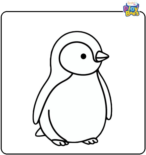 Simple Penguin Coloring Page