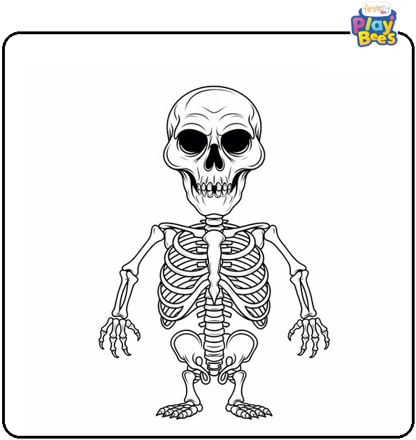 Skeleton Monster Coloring Page
