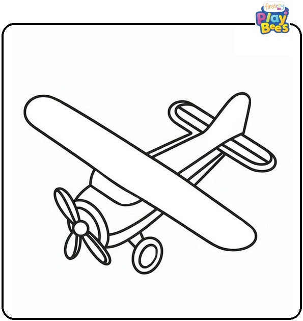 Small Airplane Coloring Page