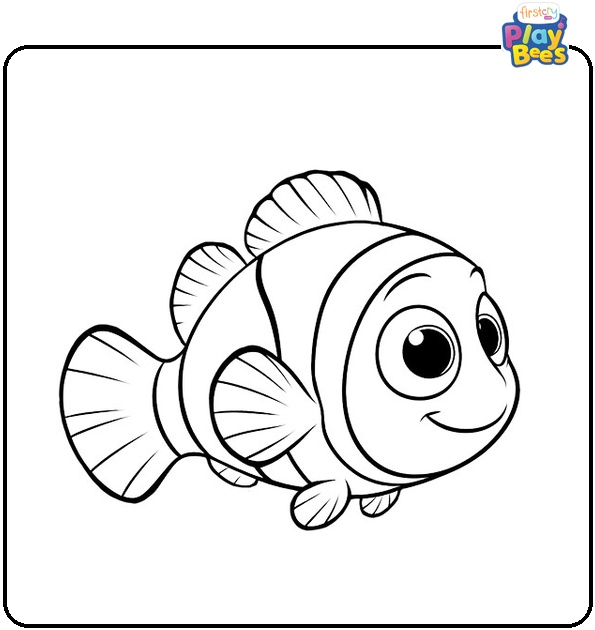 Smiling Nemo Coloring Page