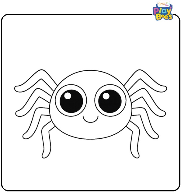 Spider with Big Eyes Coloring Page