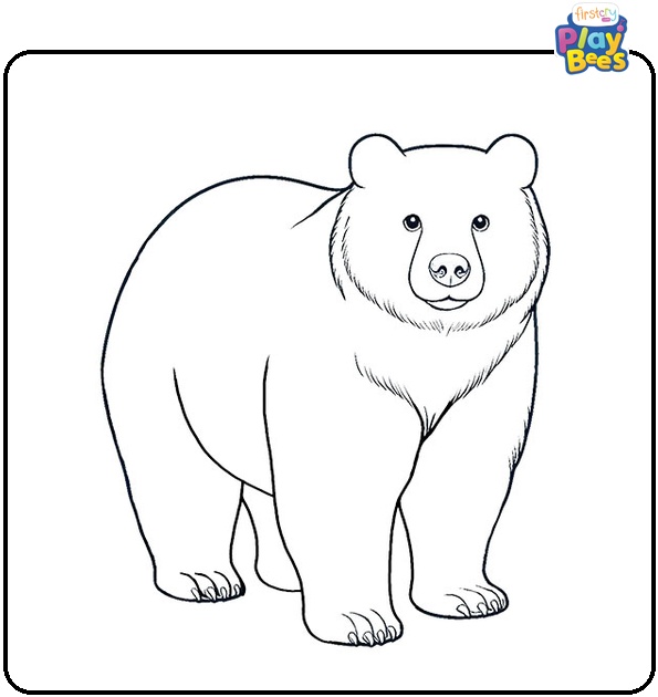 Standing Bear Coloring Page