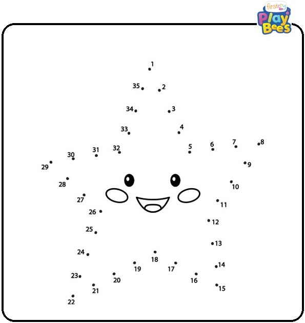 Star Dot to Dot Coloring Page