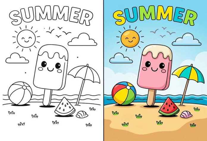 Summer Coloring Pages – Free Printable Sheets & Pictures