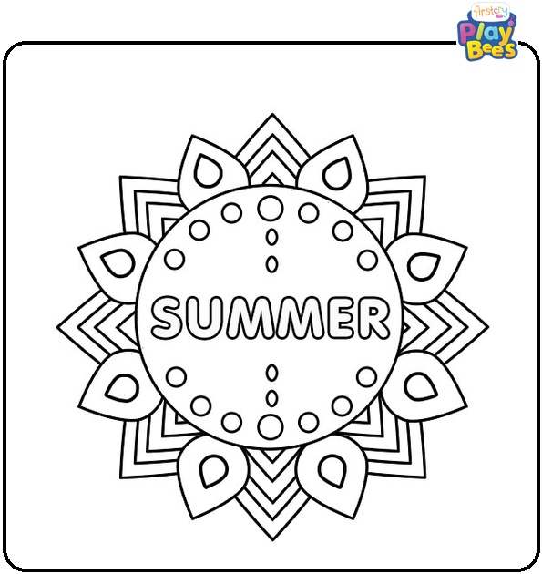 Summer Mandala Coloring Page