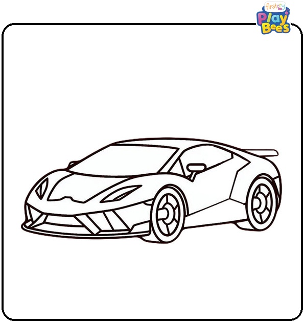 Super Car Coloring Page