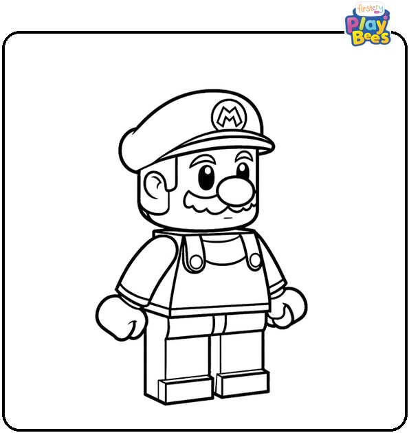 Lego Mario Coloring Page