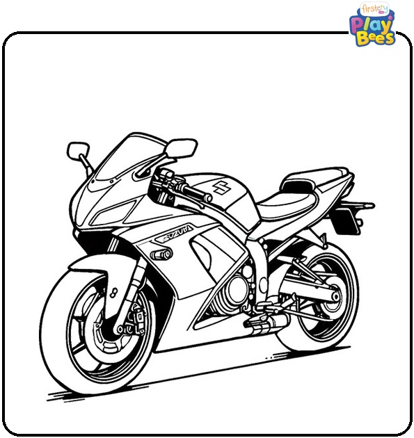 Suzuki Motorcycle Coloring Page