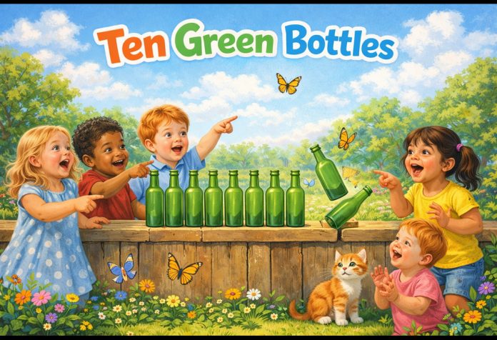 Ten Green Bottles Nursery Rhyme With Lyrics