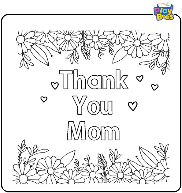 Thank You Mom Coloring Page