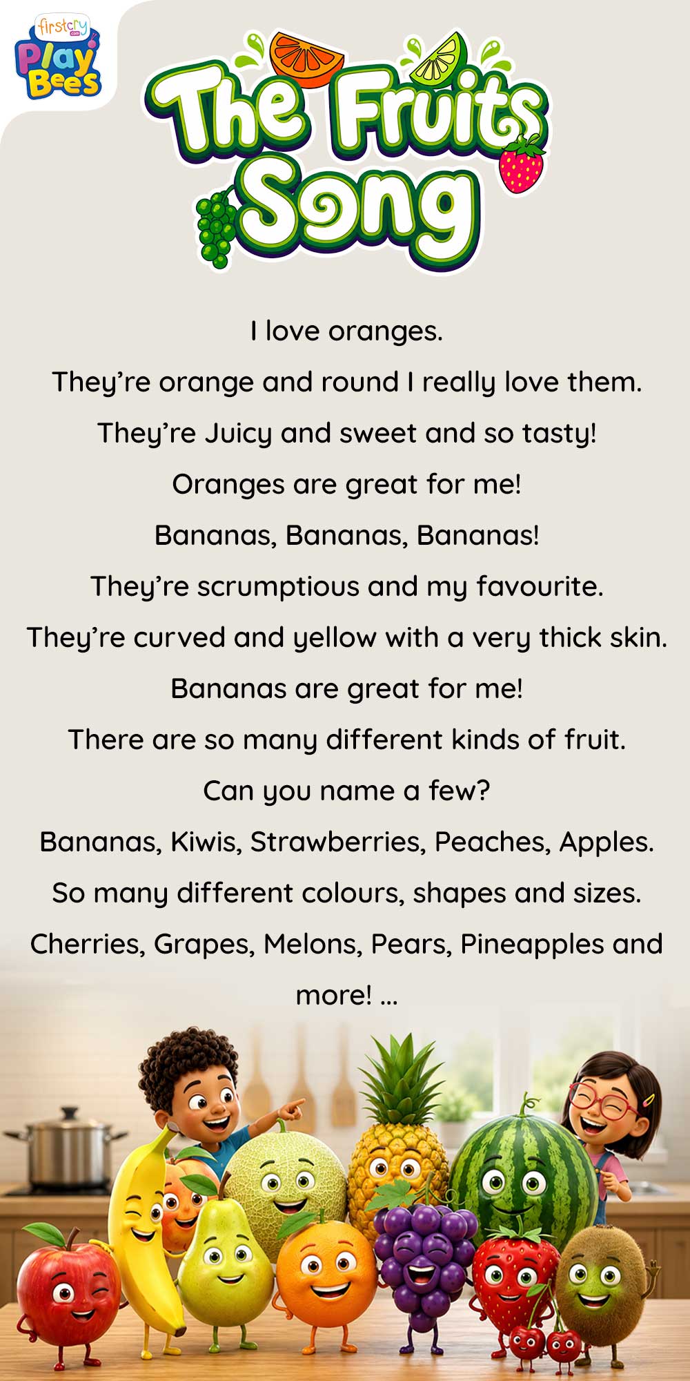 The Fruits Song Lyrics