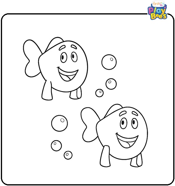 The Little Fish from Bubble Guppies Coloring Page The Little Fish from Bubble Guppies Coloring Page
