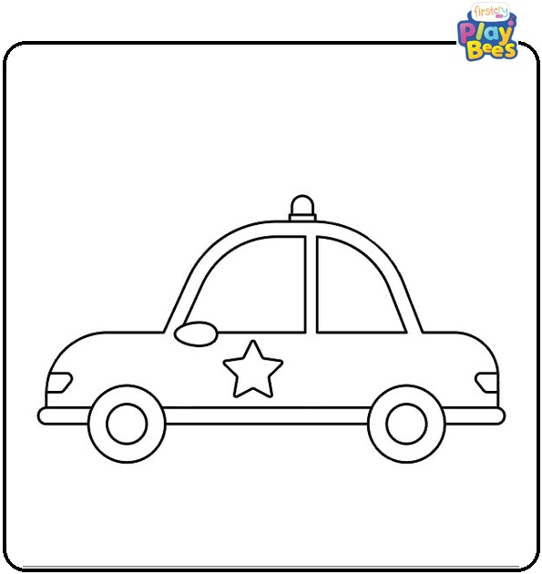Toy Police Car Coloring Page